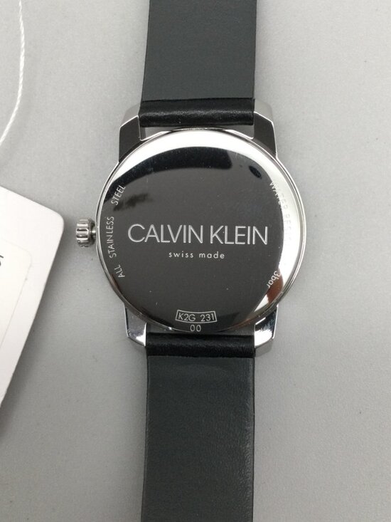 Calvin Klein Watch Women 31mm Silver Tone Swiss  Leather BOX K2G 231 New Battery main image 4
